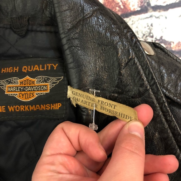 Harley Davidson sz 36 Vtg motorcycle jacket horse - Picture 8 of 8